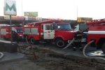 Пожар на  станции метро Осокорки в Киеве